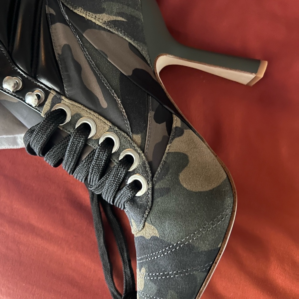 GIANNI BINI BOOTIES 9.5 camouflage, suede - Picture 11 of 12